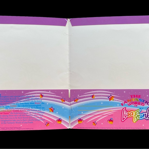 Lisa Frank character pocket folder rainbow chaser roary seal kittens dancing - Picture 4 of 6